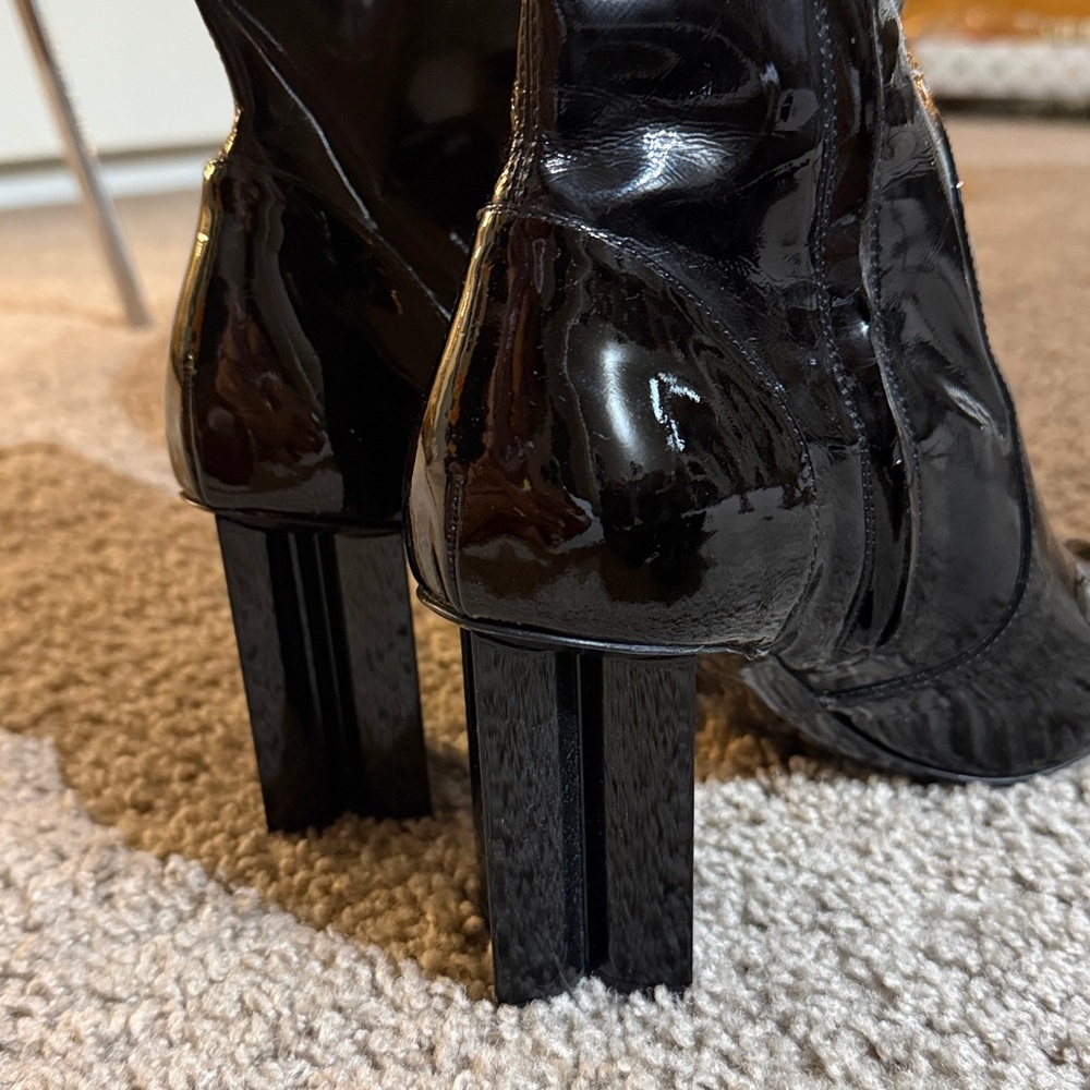 Louis Vuitton black patent boots size 9 - Picture 2 of 5